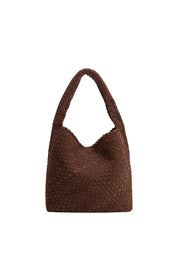 Johanna Tobacco Suede Vegan Leather Shoulder Bag