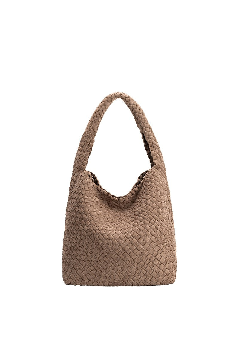 Johanna Clay Suede Vegan Leather Shoulder Bag