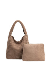 Johanna Clay Suede Vegan Leather Shoulder Bag