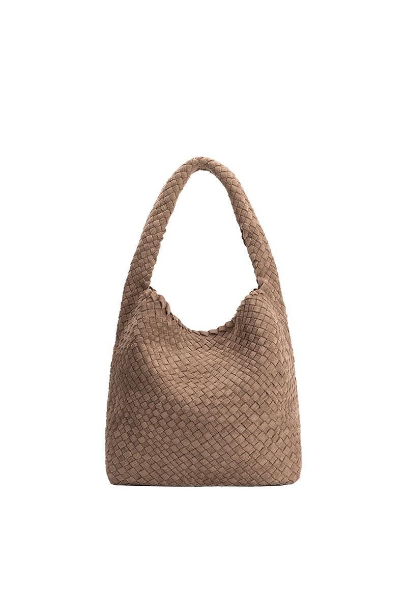 Johanna Clay Suede Vegan Leather Shoulder Bag
