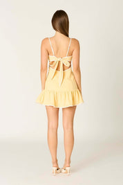 Banana Linen Blend Mini Dress