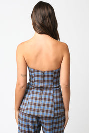 Monica Gingham Tube Top