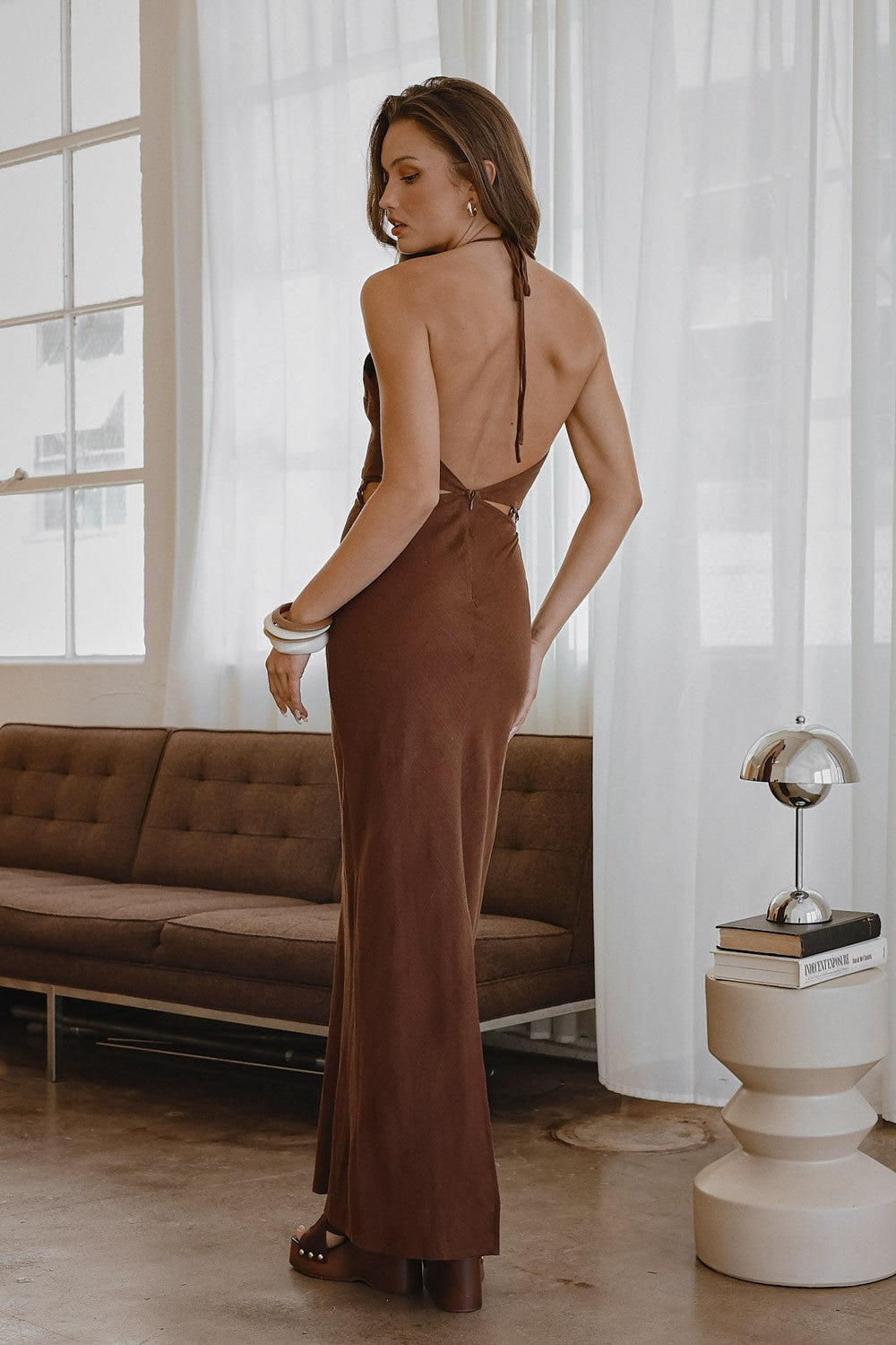 Choco Cut Out Dress with Key Ring Detail