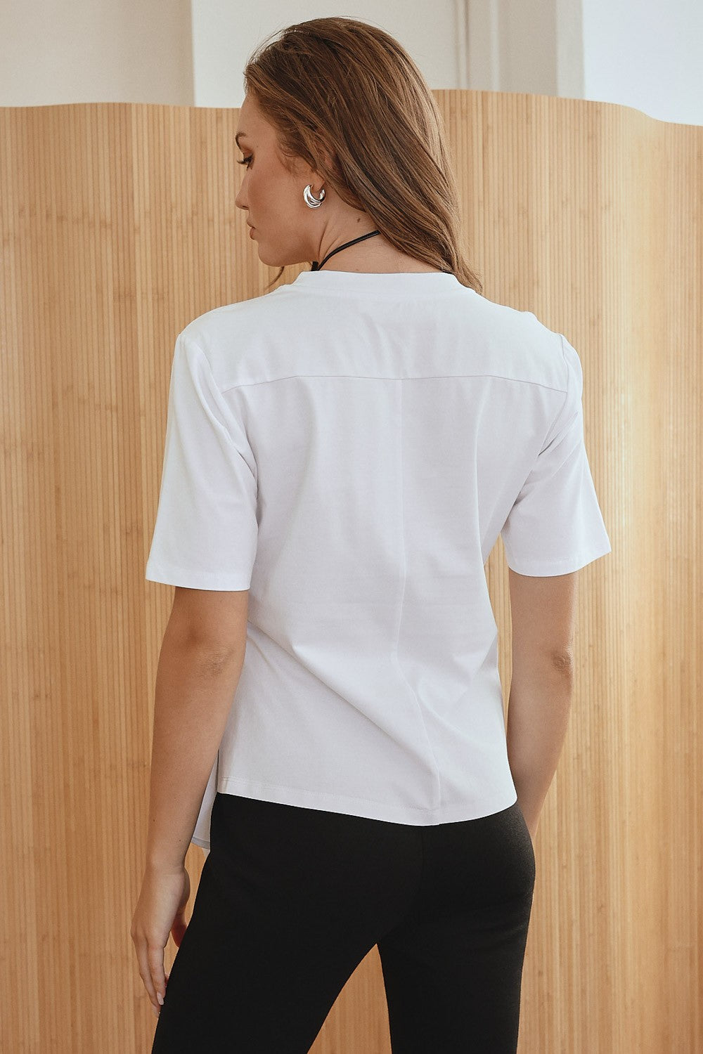 Asymmetrical Gathered T-Shirt