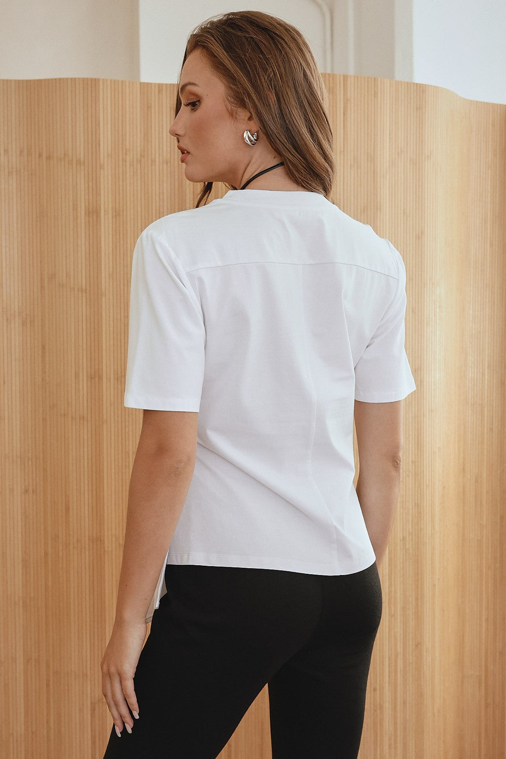 Asymmetrical Gathered T-Shirt