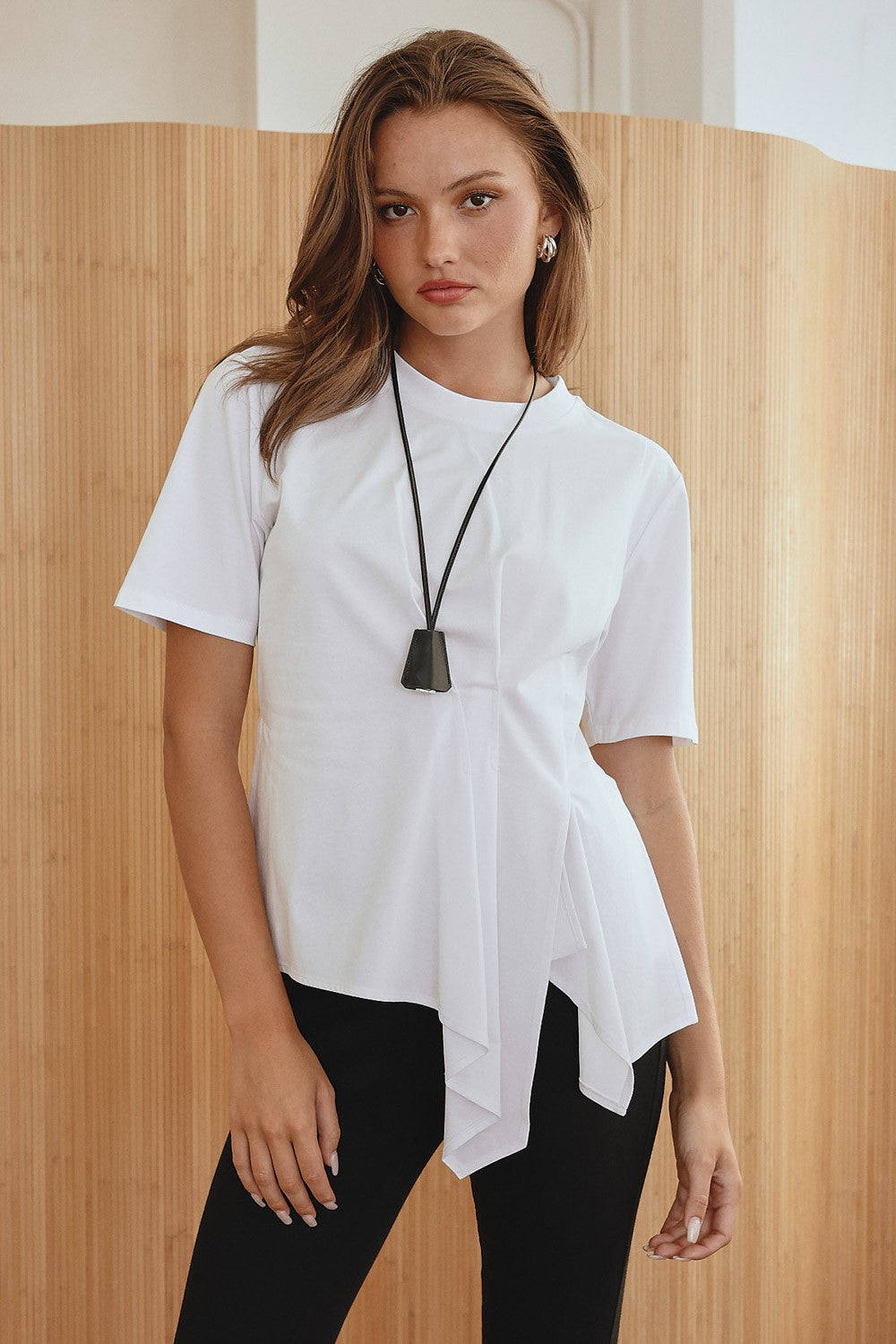 Asymmetrical Gathered T-Shirt