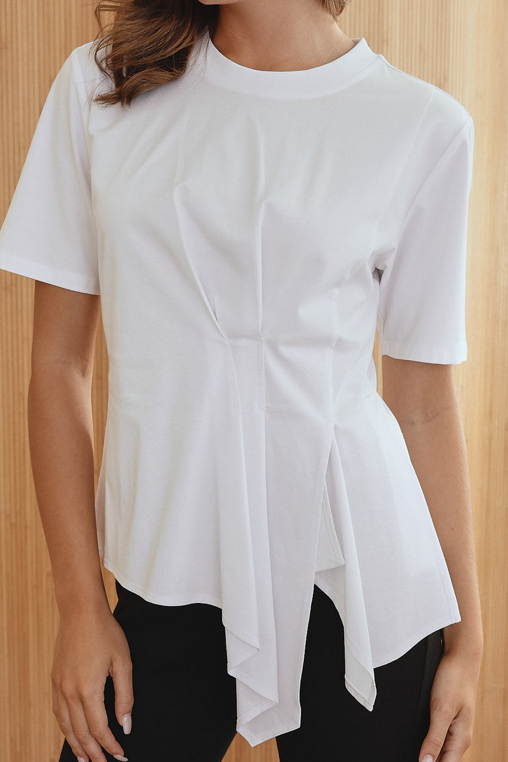 Asymmetrical Gathered T-Shirt