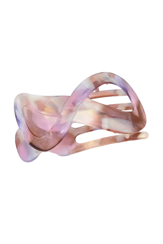 Pink Lay Flat Flower Hair Claw Clips For Secure Styling