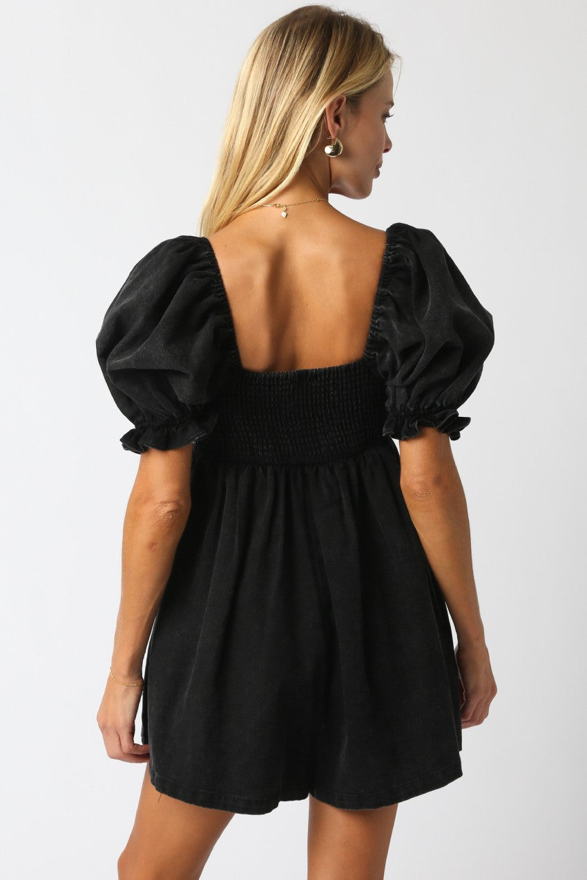 Black Ana Bubble Romper