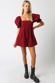 Burgundy Ana Bubble Romper