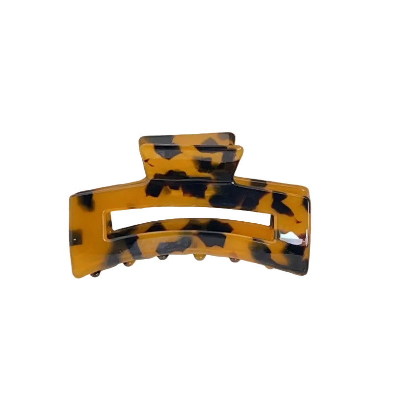 Tort Brown Jumbo Animal Tort Print Hair Claw Clips