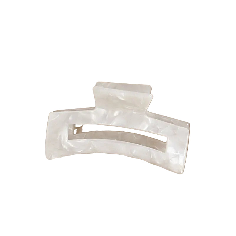 Off White Jumbo Animal Tort Print Hair Claw Clips