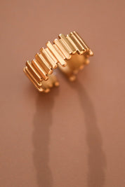 18k Non-tarnish Stainless Steel Adjustable Ring