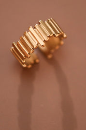 18k Non-tarnish Stainless Steel Adjustable Ring