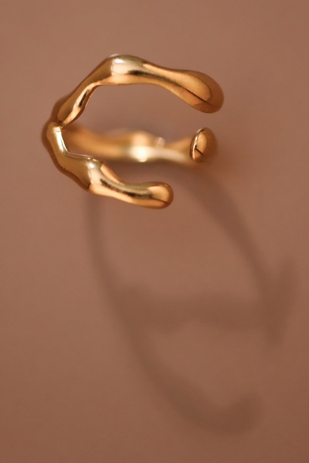 18k Non-tarnish Stainless Steel Adjustable Ring