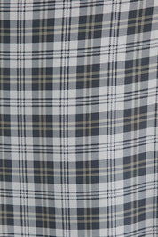 Strap Sweetheart Neckline Check Midi Dress