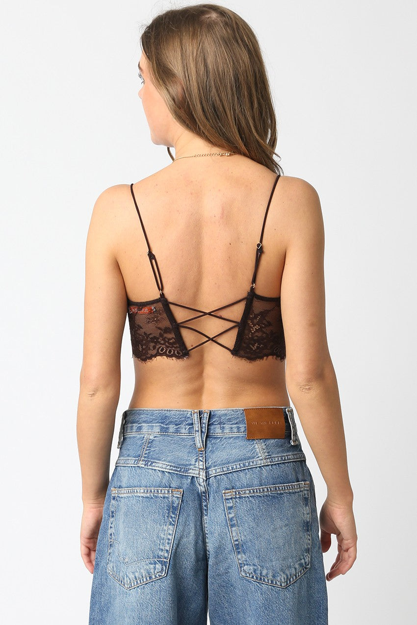 Brown Helena Lace Bralette