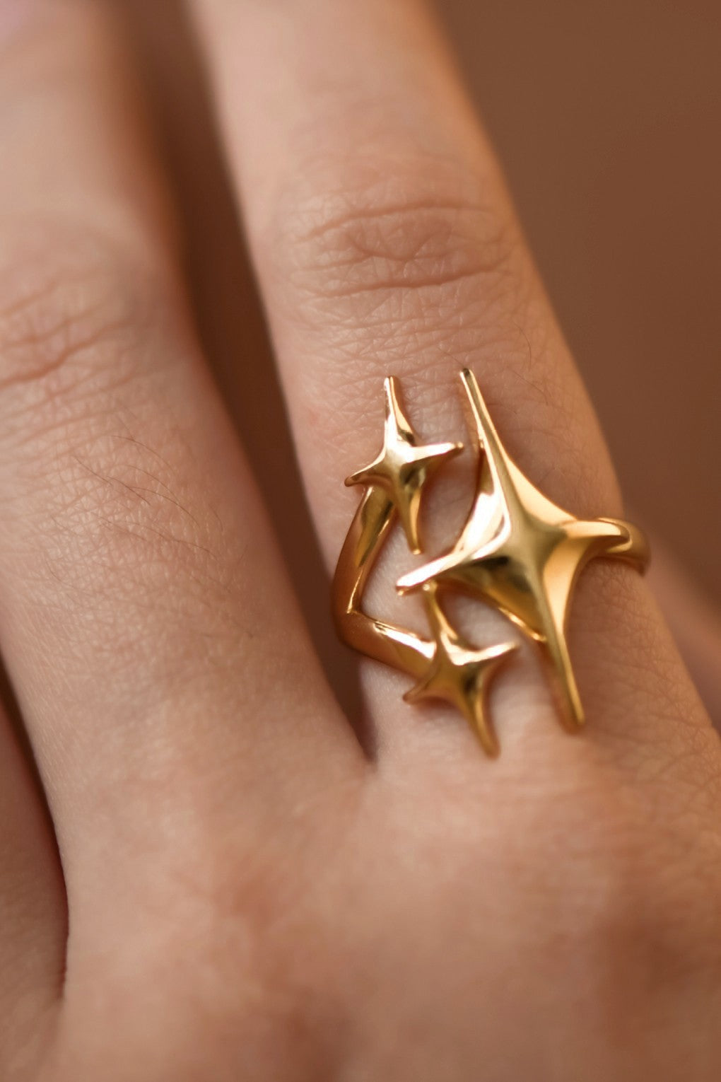 18k Non-tarnish Stainless Steel Adjustable Ring