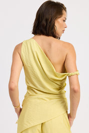 Yellow Asymmetrical Tunic Top