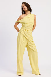 Yellow Asymmetrical Tunic Top