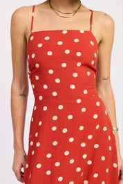 Squared Neck Open Back Maxi Dress