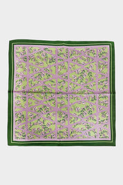 Delicate Pink Blossoms Accent Bandana Scarf