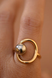 18k Non-tarnish Stainless Steel Adjustable Ring