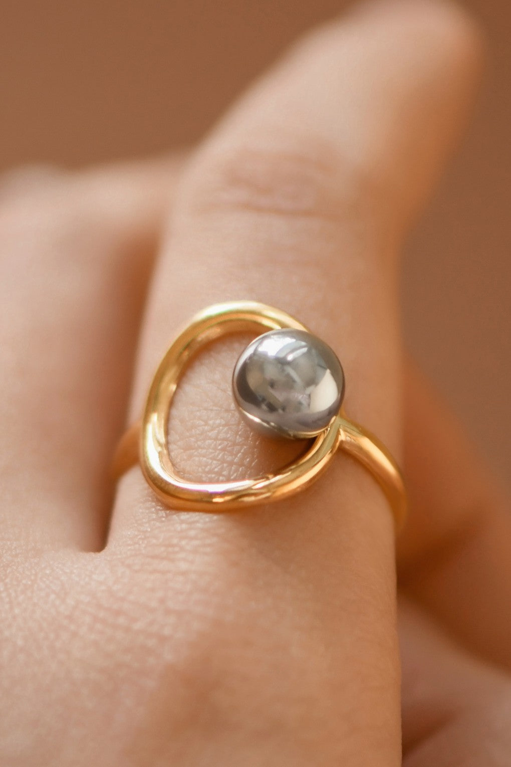 18k Non-tarnish Stainless Steel Adjustable Ring