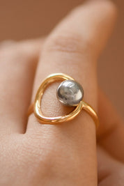 18k Non-tarnish Stainless Steel Adjustable Ring