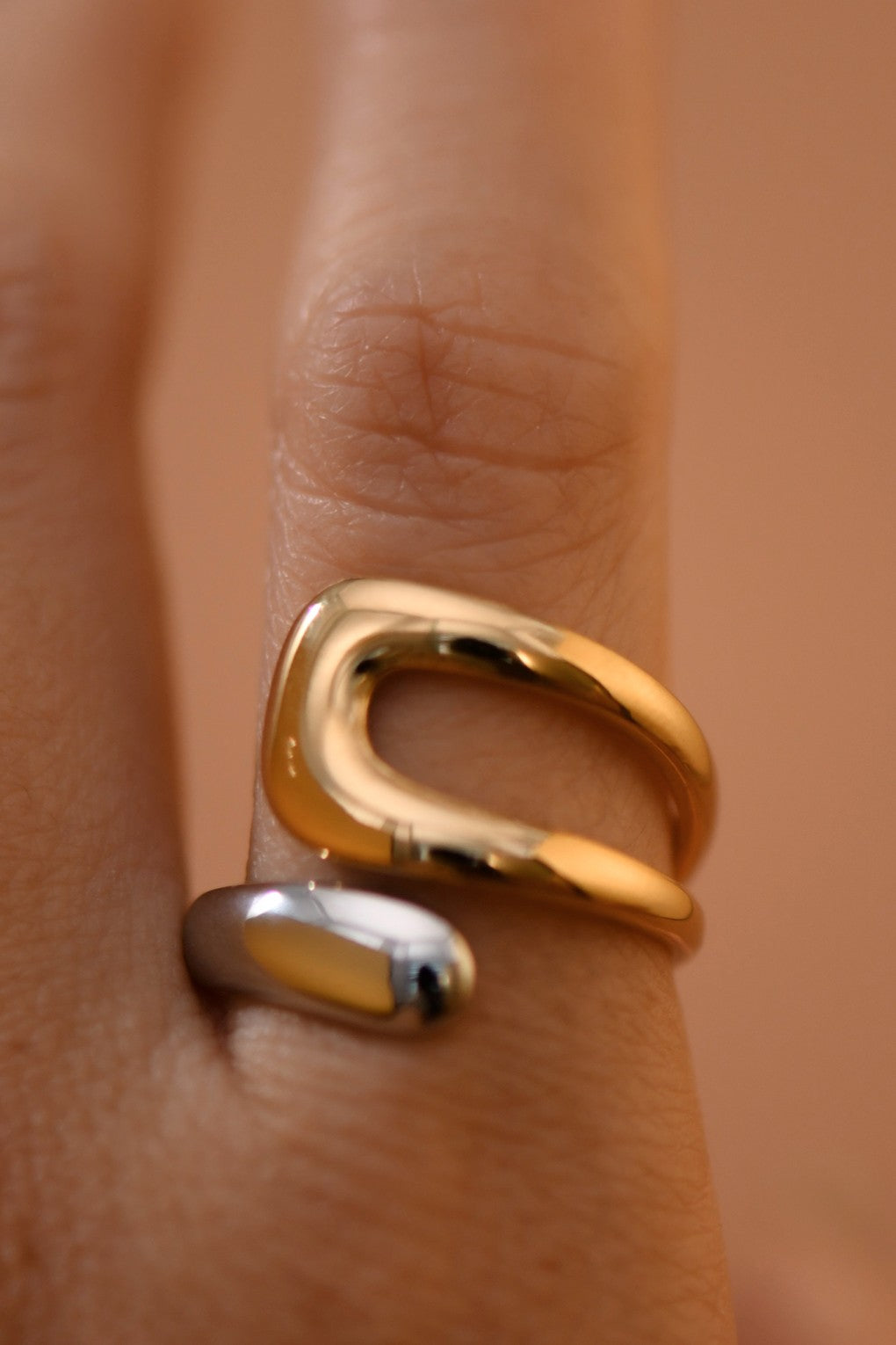 18k Non-tarnish Stainless Steel Adjustable Ring