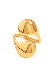 18k Non-tarnish Stainless Steel Adjustable Ring