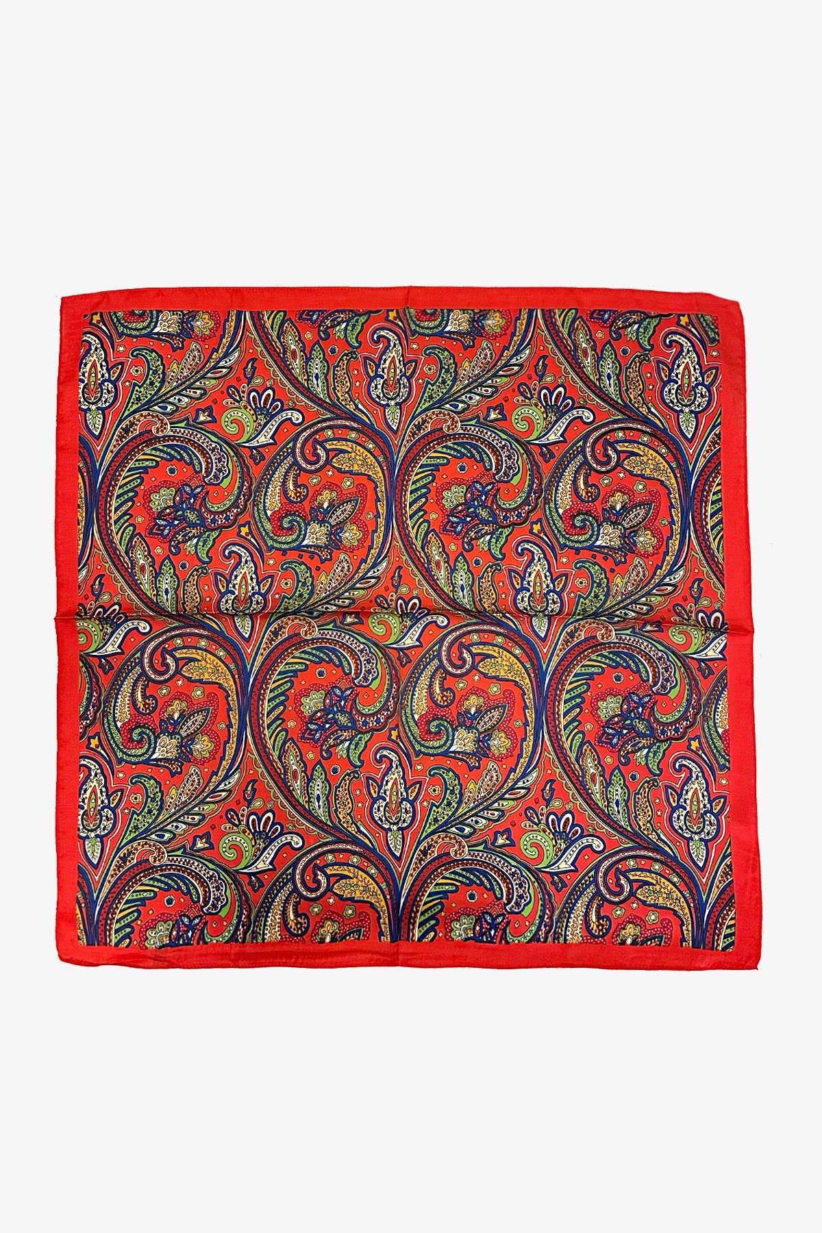 Red Eye-catching Print Bandana Scarf