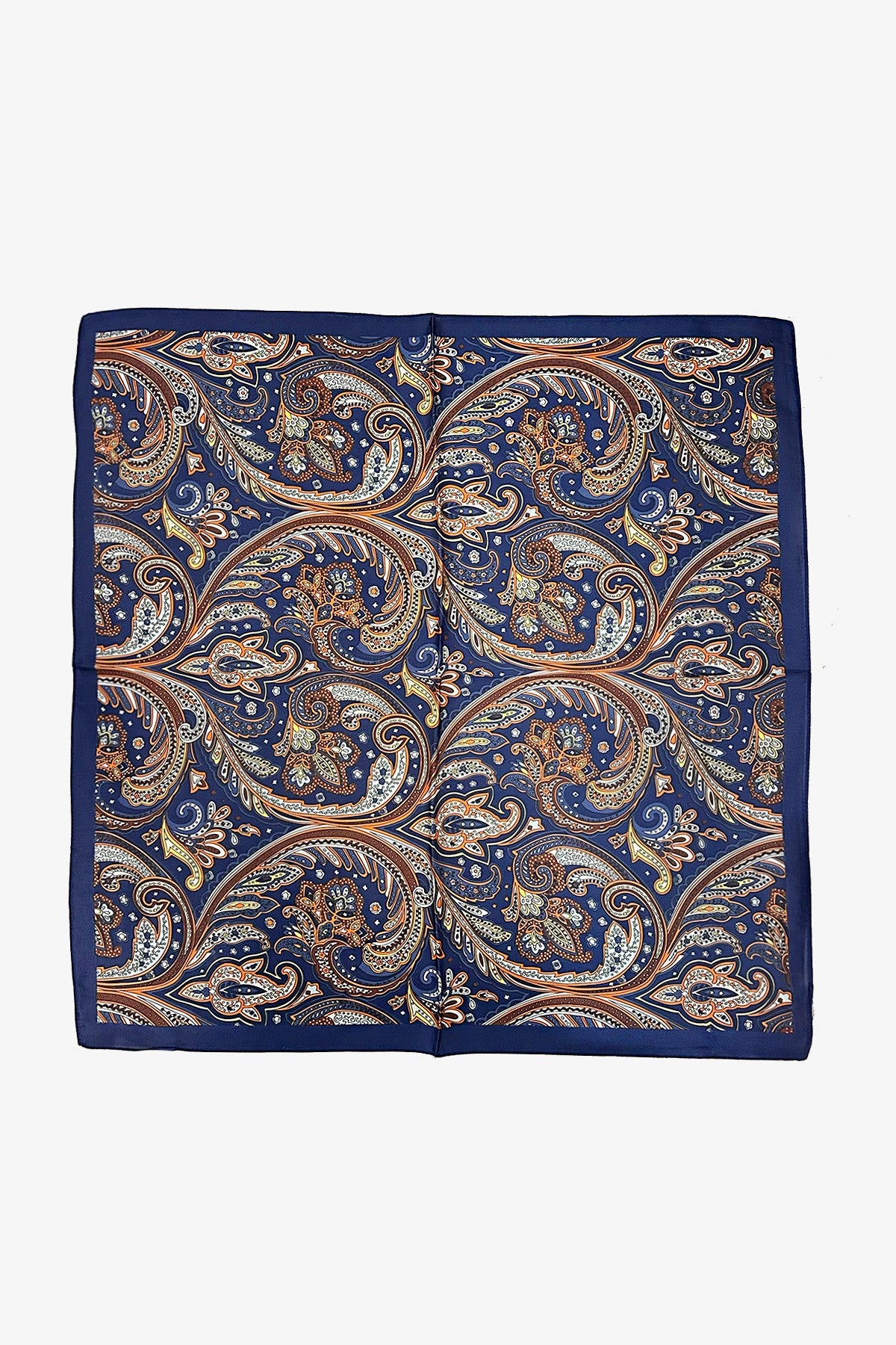 Navy Eye-catching Print Bandana Scarf