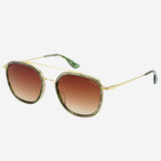 Emerald Weston Acetate Round Unisex Sunglasses By Freyrs