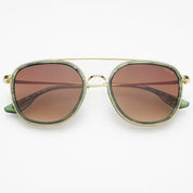 Emerald Weston Acetate Round Unisex Sunglasses By Freyrs