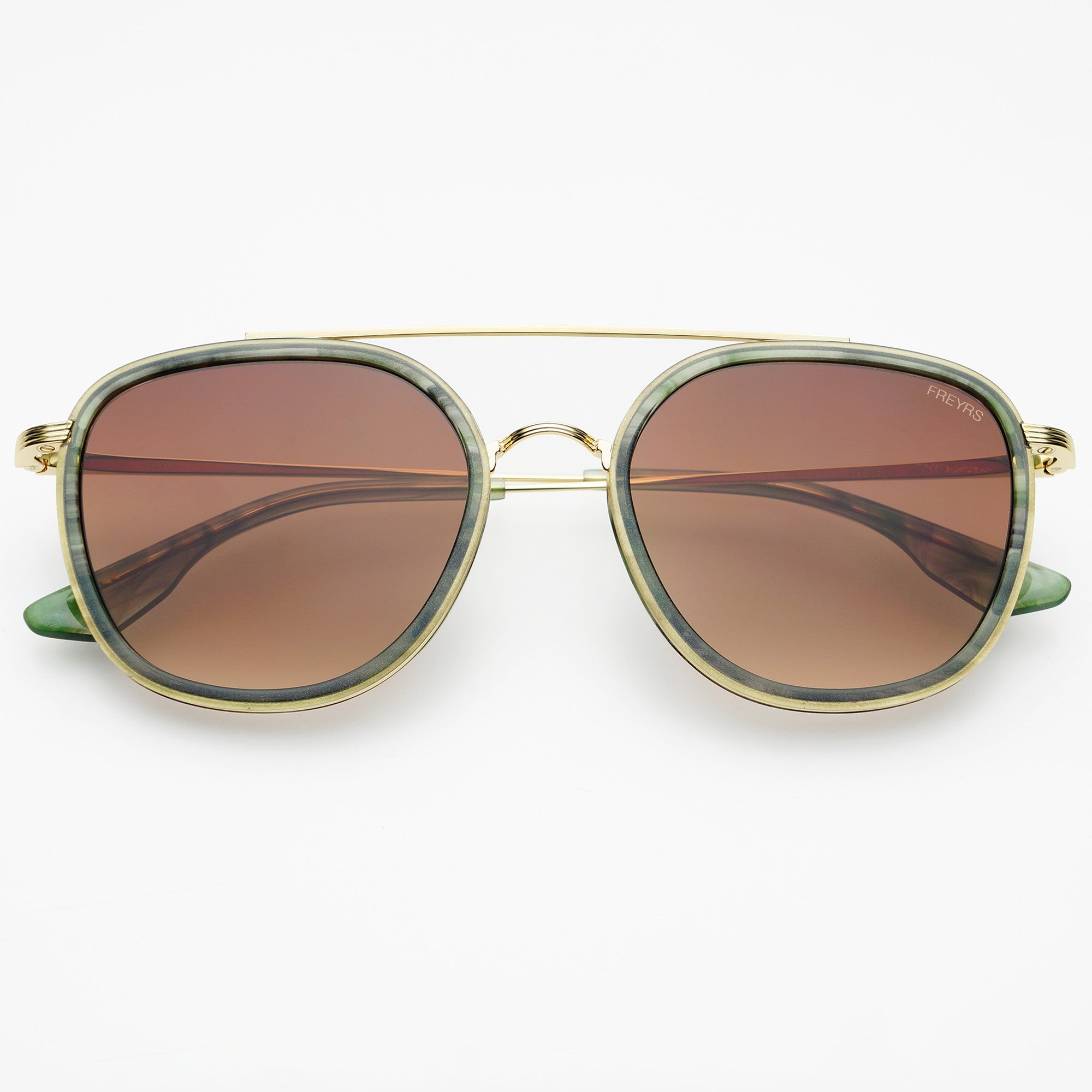 Emerald Weston Acetate Round Unisex Sunglasses By Freyrs