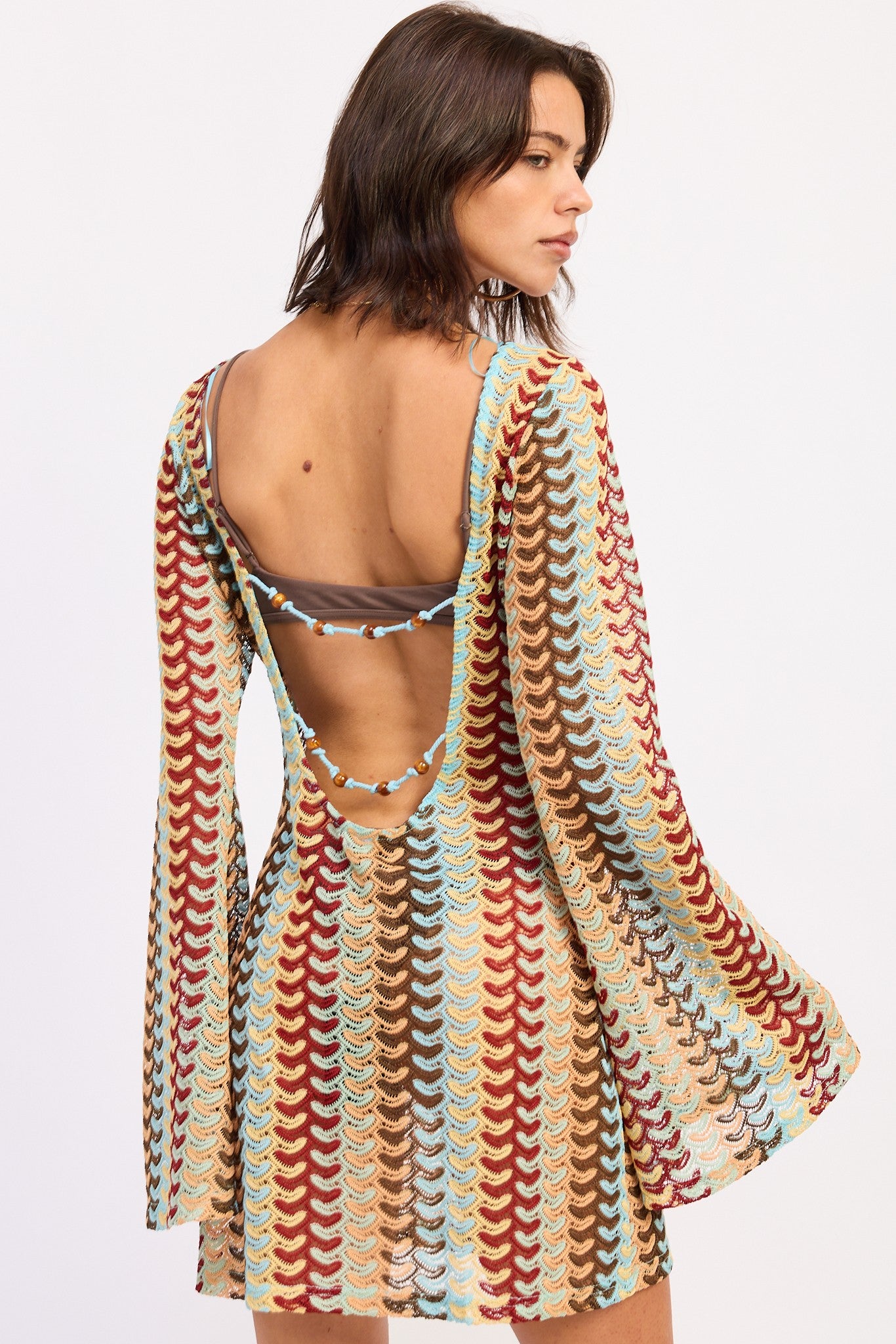 Crochet Bodycon Cover Up Dress