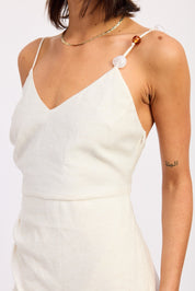 Asymmetrical Pleated Tulip Hem Midi Dress