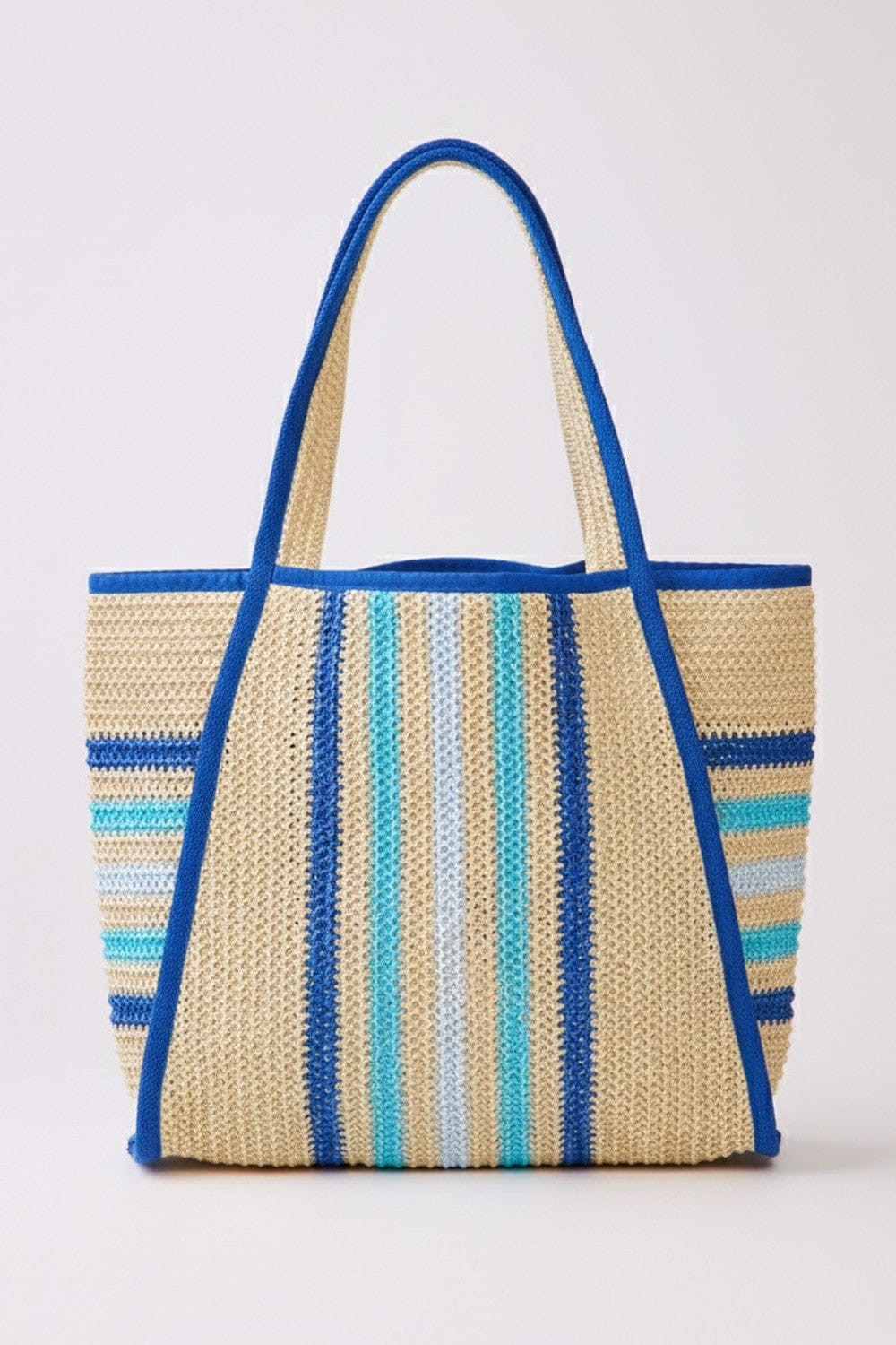 Jennifer Multi Color Straw Beach Tote Bag