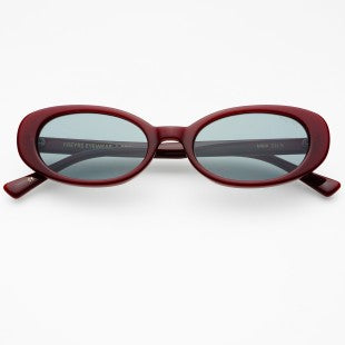 Burgundy Mimi Acetate Oval Womens Sunglasses By Freyrs