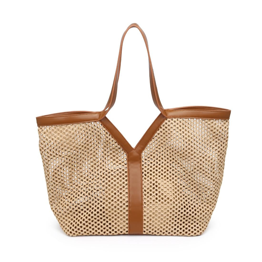 Naida Straw Tote Bag With Removable Pouch