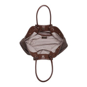 Chocolate Kaia Straw Tote Bag