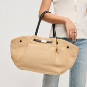 Natural Kaia Straw Tote Bag