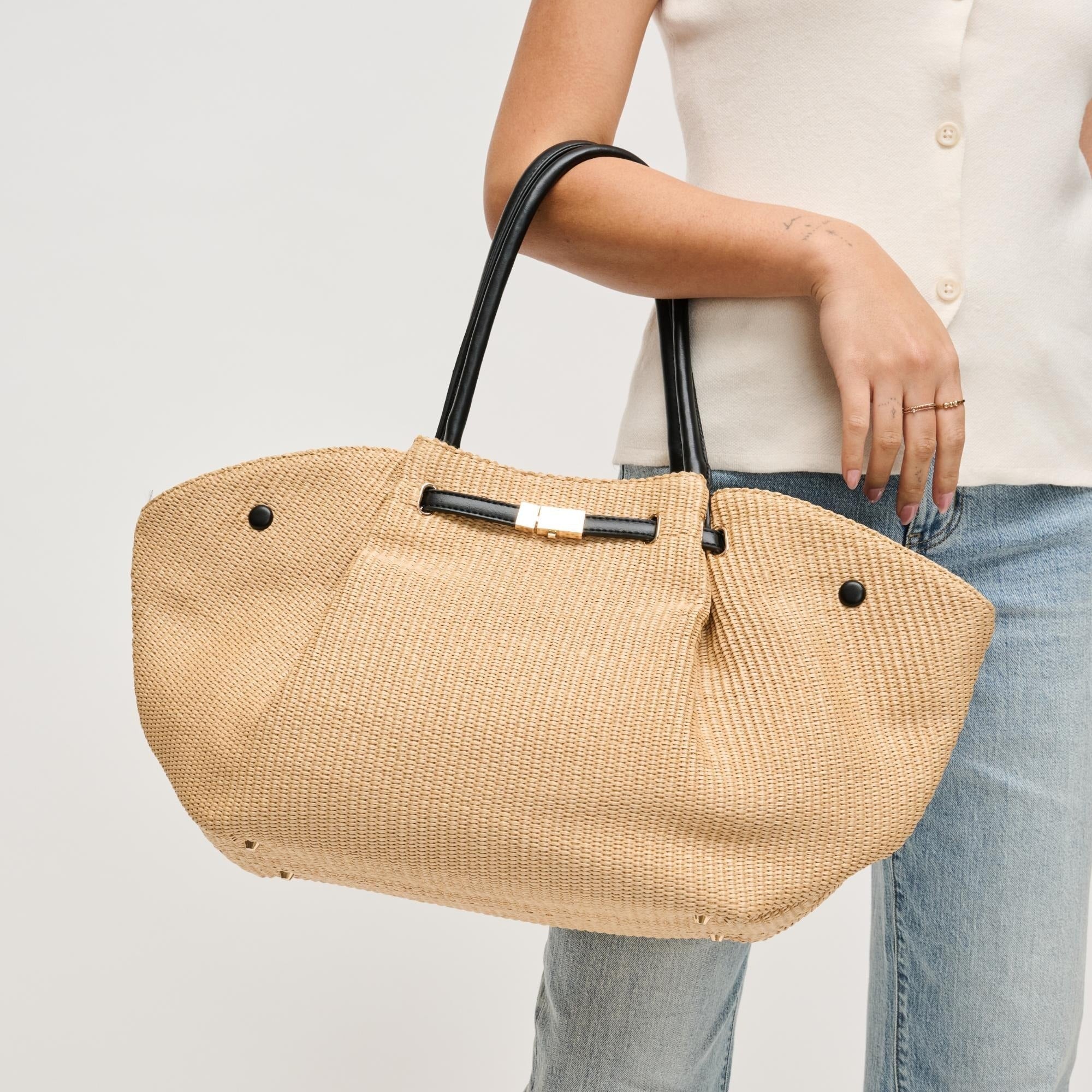 Natural Kaia Straw Tote Bag