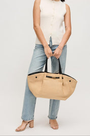 Natural Kaia Straw Tote Bag