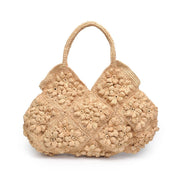 Beth Floral Straw Tote Bag