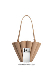 Shellie Nude Recycled Vegan Leather Shoulder Bag