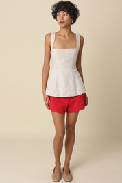 Red Mila High-waist Tailored Shorts