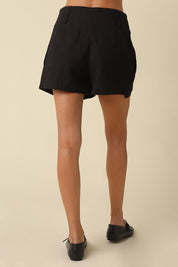 Black Mila High-waist Tailored Shorts