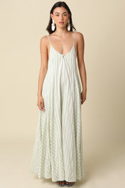 Lenna Stripe Open-back Maxi Dress